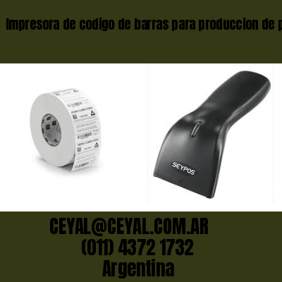 Impresora de codigo de barras para produccion de p Buenos Aires Argentina