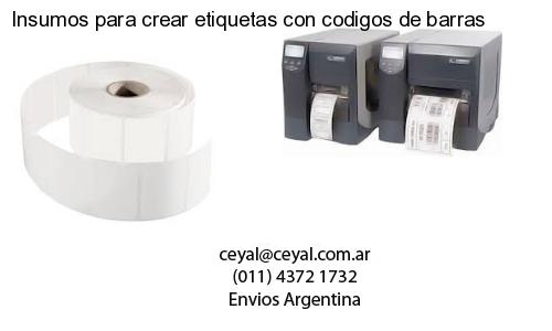 Insumos para crear etiquetas con codigos de barras