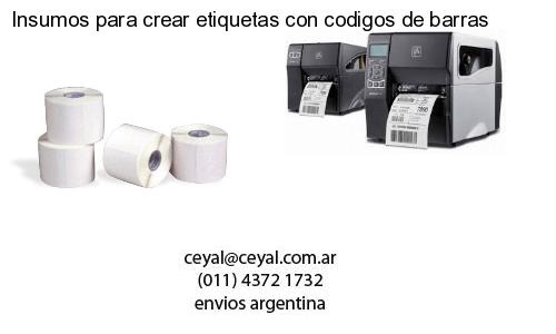 Insumos para crear etiquetas con codigos de barras
