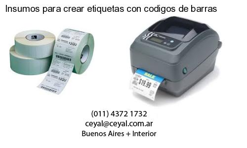 Insumos para crear etiquetas con codigos de barras