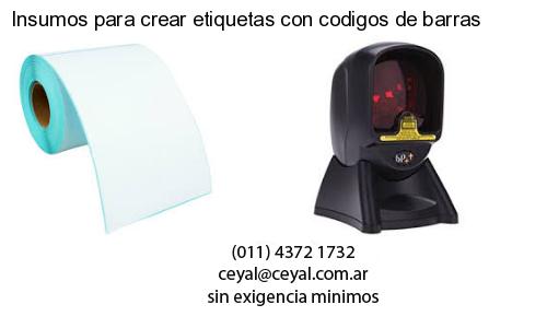 Insumos para crear etiquetas con codigos de barras