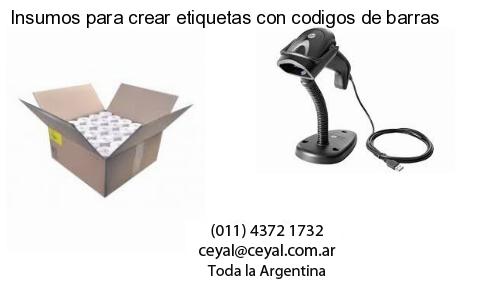 Insumos para crear etiquetas con codigos de barras