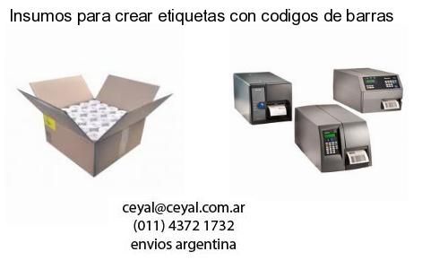 Insumos para crear etiquetas con codigos de barras