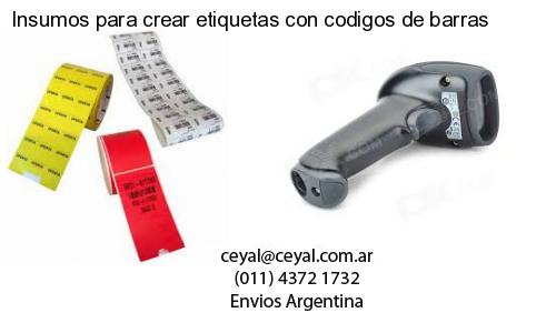 Insumos para crear etiquetas con codigos de barras
