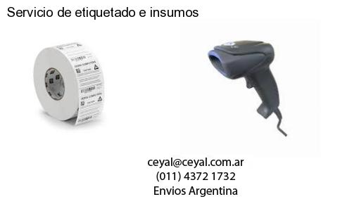 Servicio de etiquetado e insumos