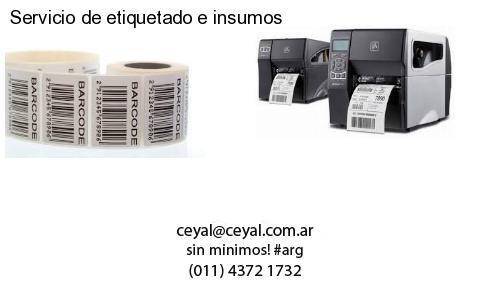 Servicio de etiquetado e insumos