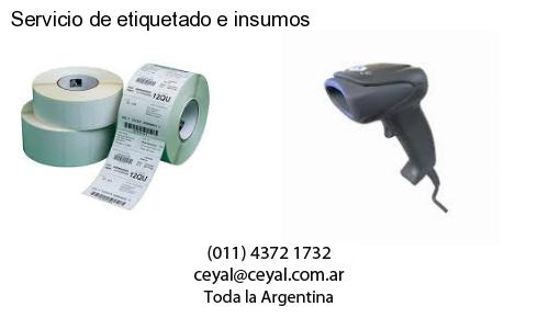 Servicio de etiquetado e insumos