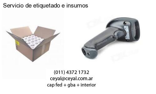Servicio de etiquetado e insumos