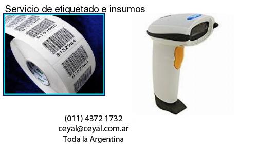 Servicio de etiquetado e insumos