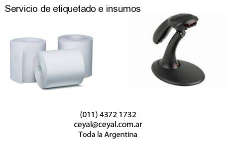 Servicio de etiquetado e insumos