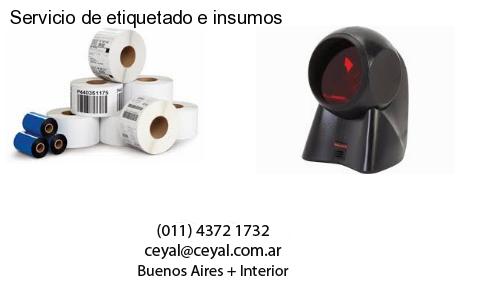 Servicio de etiquetado e insumos