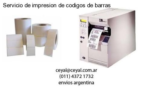 Servicio de impresion de codigos de barras