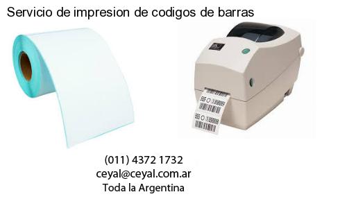 Servicio de impresion de codigos de barras