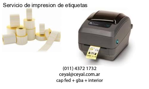 Servicio de impresion de etiquetas