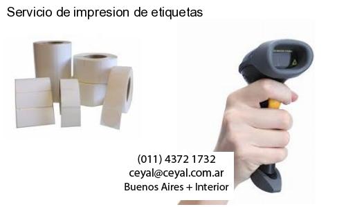Servicio de impresion de etiquetas