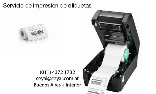 Servicio de impresion de etiquetas
