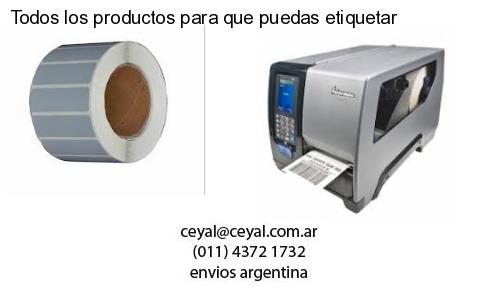 Todos los productos para que puedas etiquetar