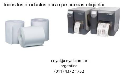 Todos los productos para que puedas etiquetar
