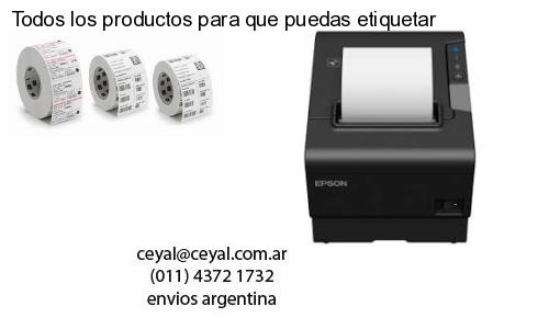 Todos los productos para que puedas etiquetar