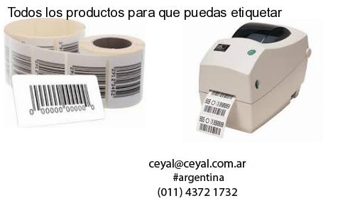 Todos los productos para que puedas etiquetar