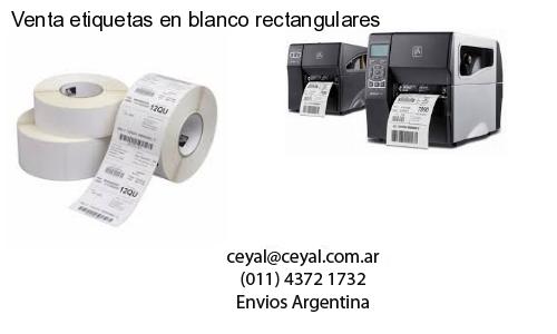 Venta etiquetas en blanco rectangulares
