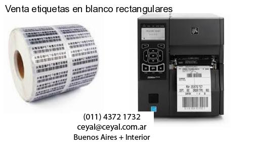 Venta etiquetas en blanco rectangulares