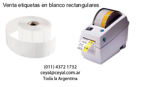 Venta etiquetas en blanco rectangulares