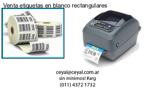 Venta etiquetas en blanco rectangulares