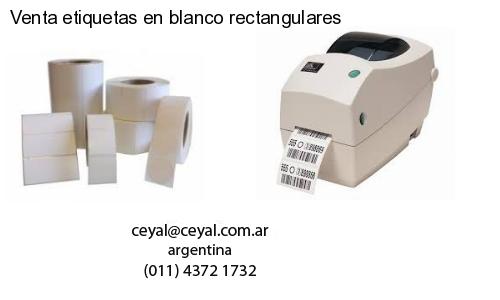 Venta etiquetas en blanco rectangulares