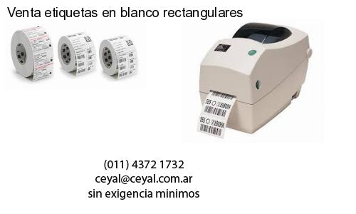 Venta etiquetas en blanco rectangulares