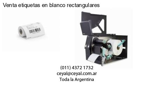Venta etiquetas en blanco rectangulares