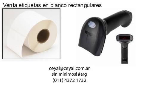Venta etiquetas en blanco rectangulares