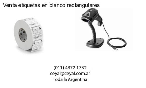 Venta etiquetas en blanco rectangulares