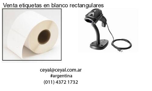 Venta etiquetas en blanco rectangulares