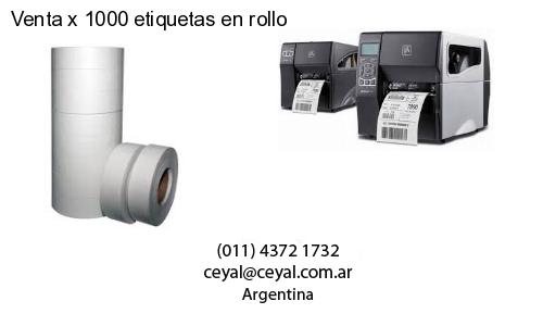 Venta x 1000 etiquetas en rollo