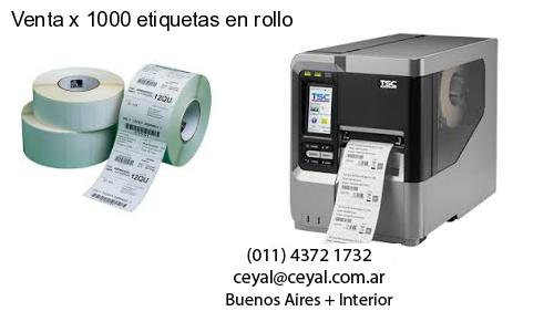 Venta x 1000 etiquetas en rollo
