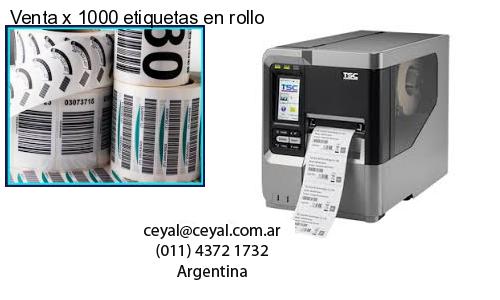 Venta x 1000 etiquetas en rollo