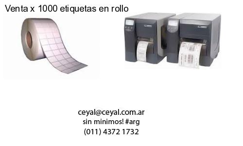 Venta x 1000 etiquetas en rollo