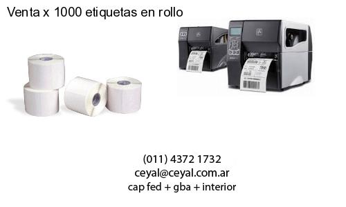 Venta x 1000 etiquetas en rollo
