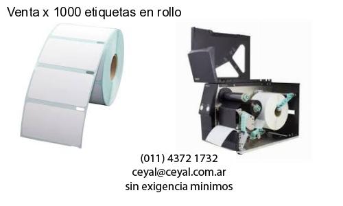 Venta x 1000 etiquetas en rollo