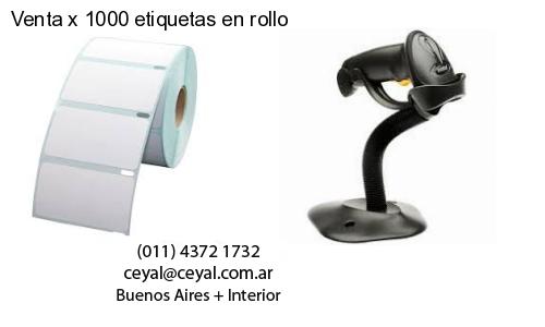 Venta x 1000 etiquetas en rollo