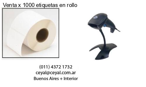 Venta x 1000 etiquetas en rollo