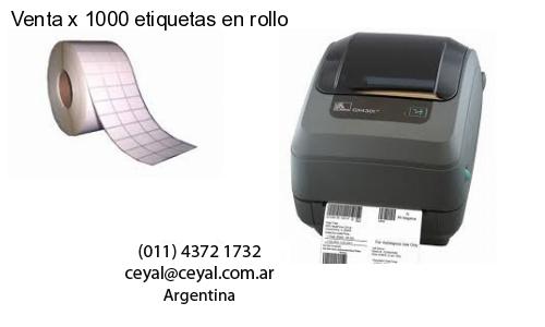 Venta x 1000 etiquetas en rollo