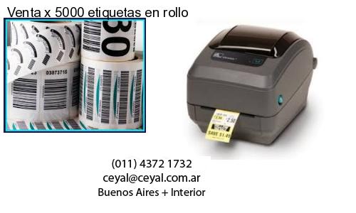 Venta x 5000 etiquetas en rollo