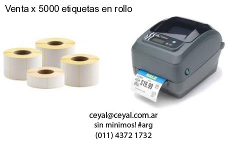 Venta x 5000 etiquetas en rollo
