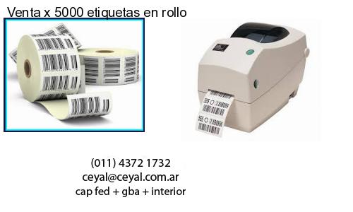 Venta x 5000 etiquetas en rollo