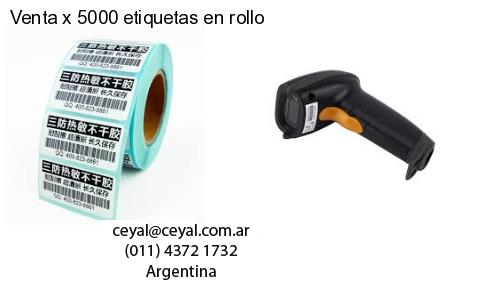 Venta x 5000 etiquetas en rollo