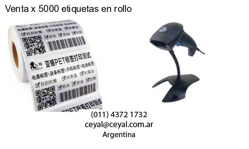 Venta x 5000 etiquetas en rollo