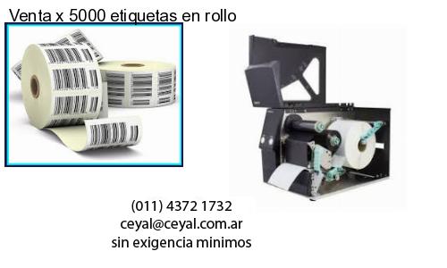 Venta x 5000 etiquetas en rollo