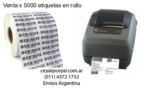 Venta x 5000 etiquetas en rollo